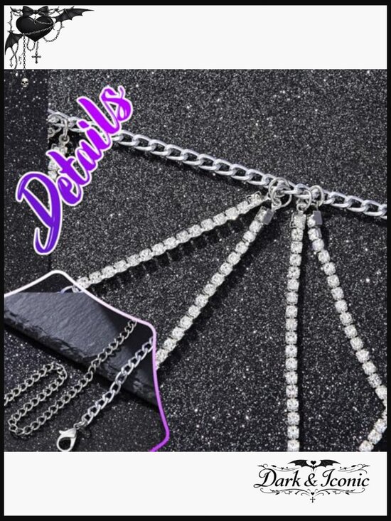 Rhinestone Waist Chain Belt Sequins Body Jewelry Chain main image 5